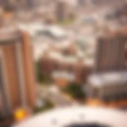 Aerial view of Dubai residence complex